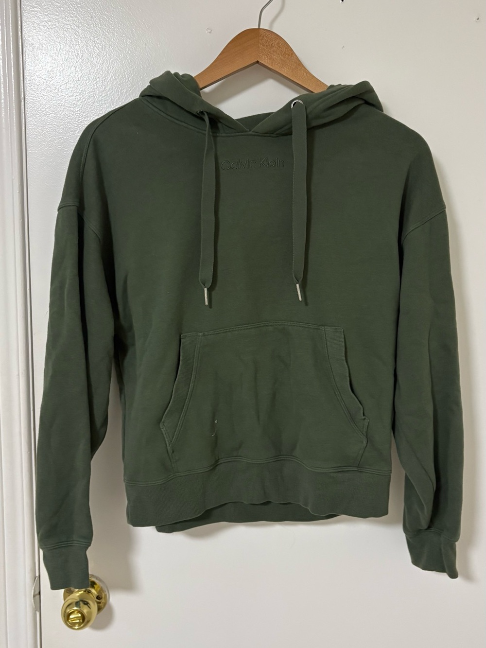 Calvin Klein Hooded Sweatshirt in Olive